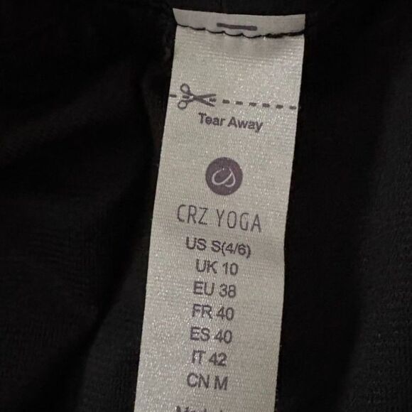 CRZ Yoga High Rise Lined Running Shorts Black Athletic Gym Activewear Size Small - Picture 4 of 5